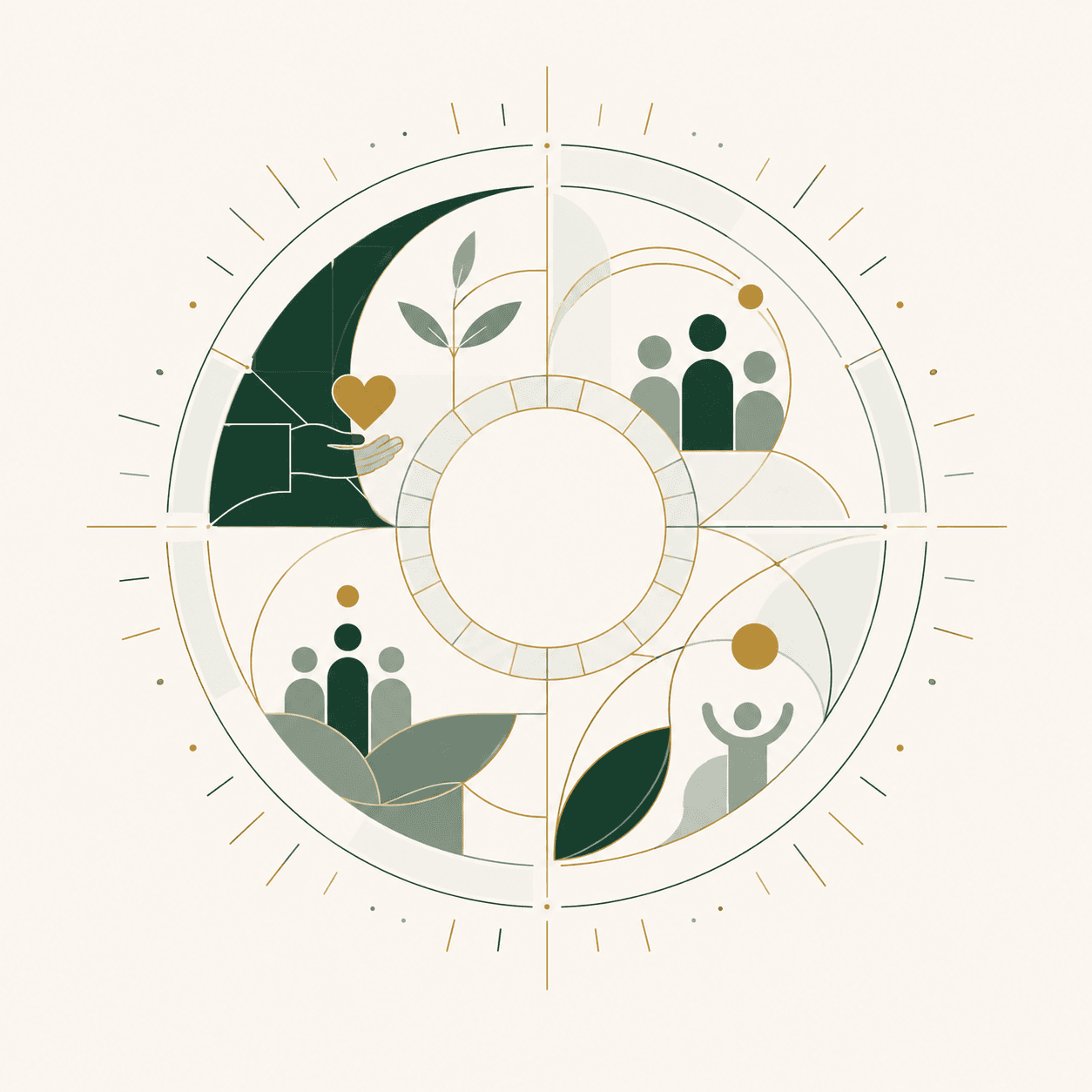 CommonPlate illustration representing giving, people, volunteers, and care for children